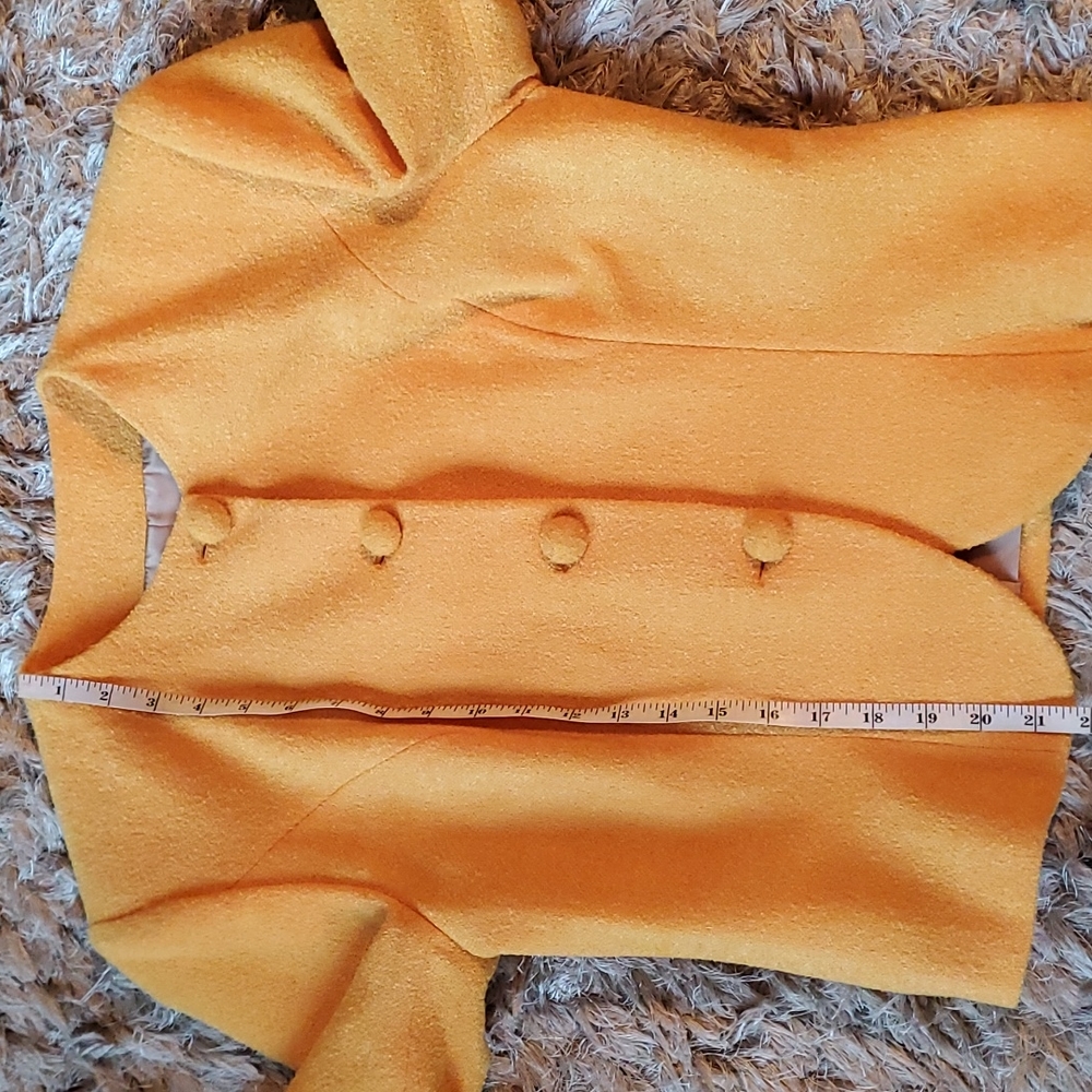 Vintage Sisley Relaxed Elegance yellow wool blazer made in Italy size M - Picture 12 of 13